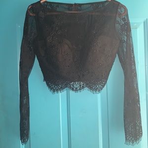 Black and White Homecoming Dress; 2 Piece